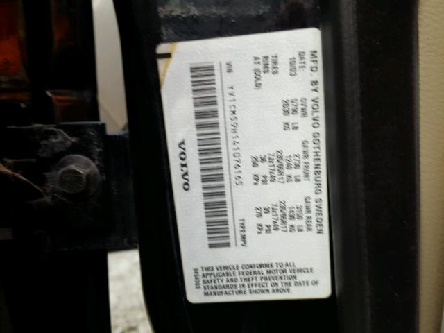 YV1CM59H141076165 - 2004 VOLVO XC90 BLACK photo 10