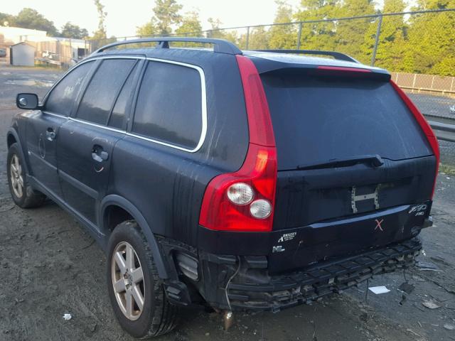 YV1CM59H141076165 - 2004 VOLVO XC90 BLACK photo 3