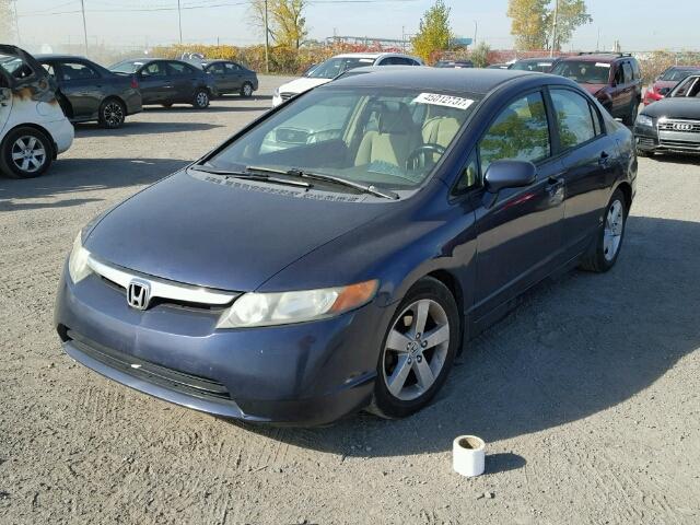 2HGFA165X6H029706 - 2006 HONDA CIVIC LX BLUE photo 2