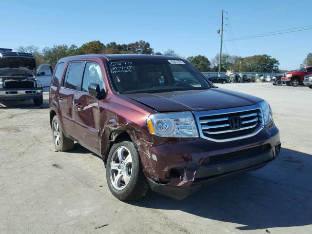 5FNYF3H57CB040570 - 2012 HONDA PILOT EXL RED photo 1