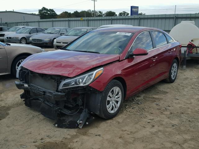 5NPE24AF1FH023986 - 2015 HYUNDAI SONATA SE RED photo 2