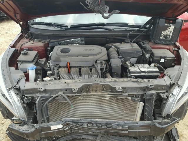 5NPE24AF1FH023986 - 2015 HYUNDAI SONATA SE RED photo 7