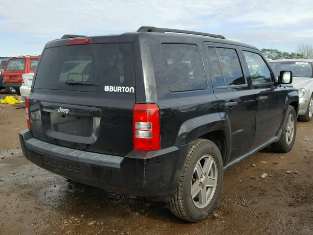 1J8FF28W97D365978 - 2007 JEEP PATRIOT SP BLACK photo 4