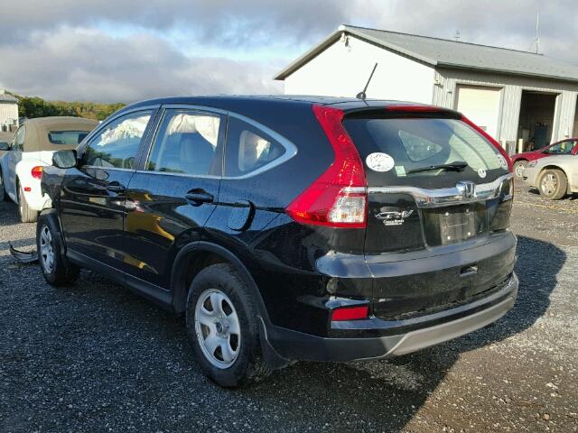 5J6RM4H35GL127590 - 2016 HONDA CR-V LX BLACK photo 3