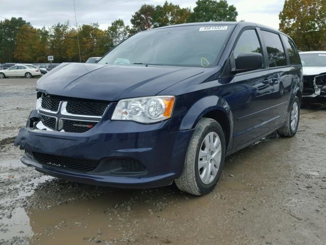 2C4RDGBG4ER190204 - 2014 DODGE GRAND CARA BLUE photo 2