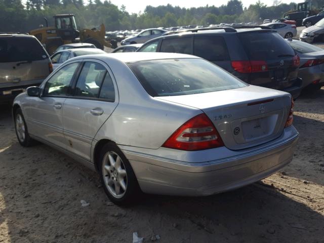 WDBRF61J42F145749 - 2002 MERCEDES-BENZ C 240 SILVER photo 3