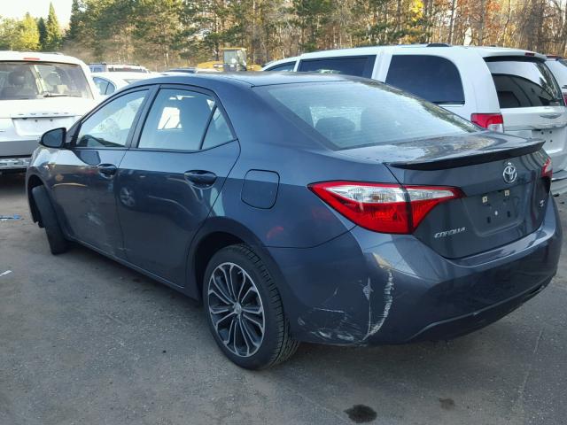 5YFBURHE7EP015612 - 2014 TOYOTA COROLLA L GRAY photo 3