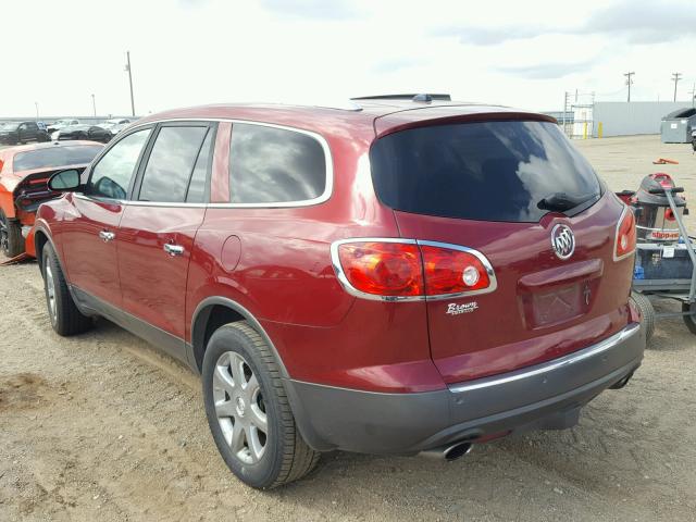 5GAER23768J275427 - 2008 BUICK ENCLAVE CX RED photo 3