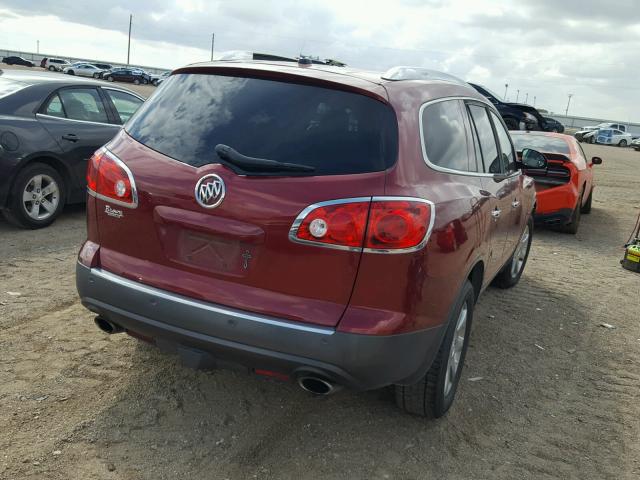 5GAER23768J275427 - 2008 BUICK ENCLAVE CX RED photo 4