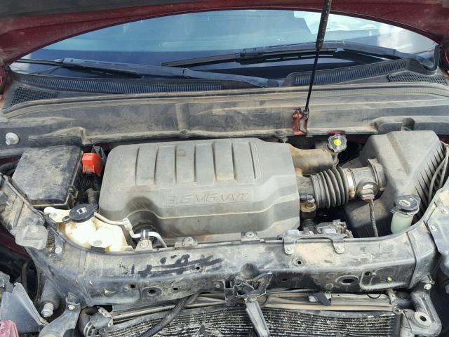 5GAER23768J275427 - 2008 BUICK ENCLAVE CX RED photo 7