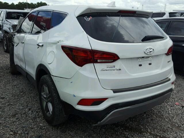 5NMZT3LB5HH004845 - 2017 HYUNDAI SANTA FE S WHITE photo 3