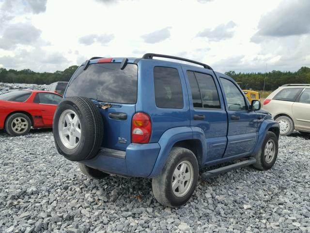 1J4GK58K74W103019 - 2004 JEEP LIBERTY LI BLUE photo 4