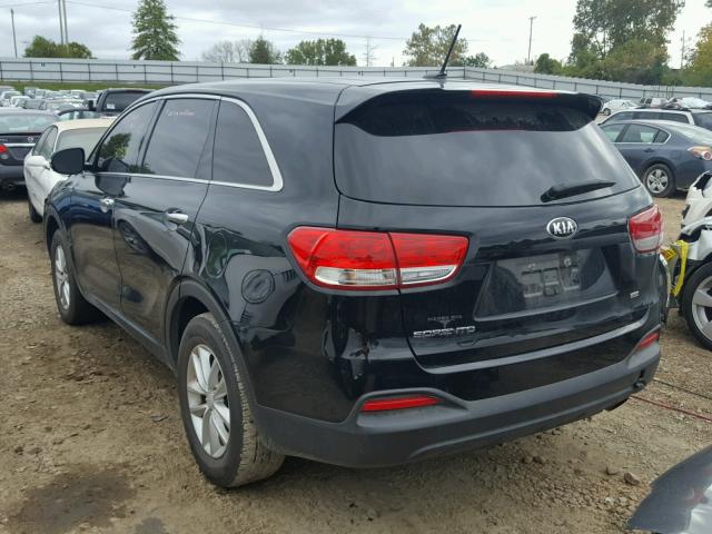 5XYPG4A34GG117045 - 2016 KIA SORENTO LX BLACK photo 3