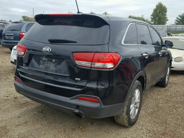 5XYPG4A34GG117045 - 2016 KIA SORENTO LX BLACK photo 4