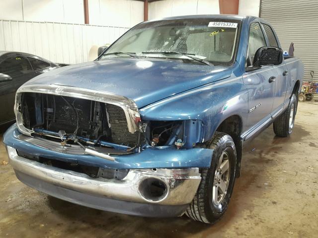 3D7HU18Z52G138671 - 2002 DODGE RAM 1500 BLUE photo 2