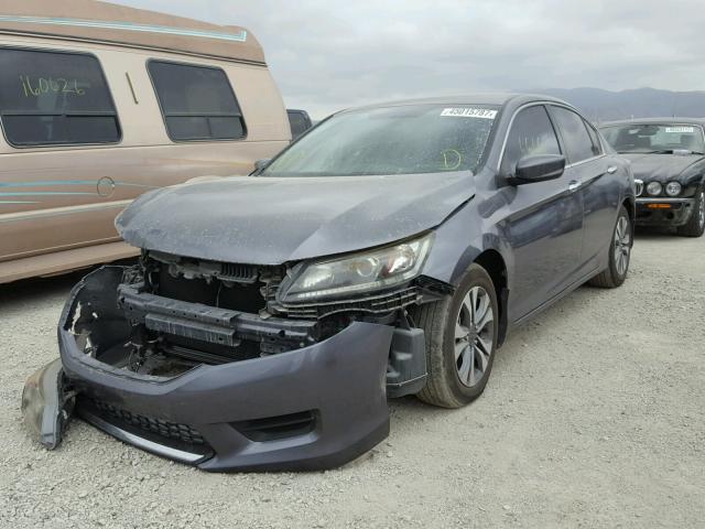 1HGCR2F31DA178873 - 2013 HONDA ACCORD LX GRAY photo 2