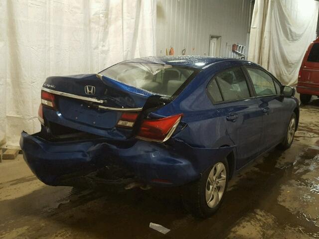 2HGFB2F56EH531081 - 2014 HONDA CIVIC LX BLUE photo 4