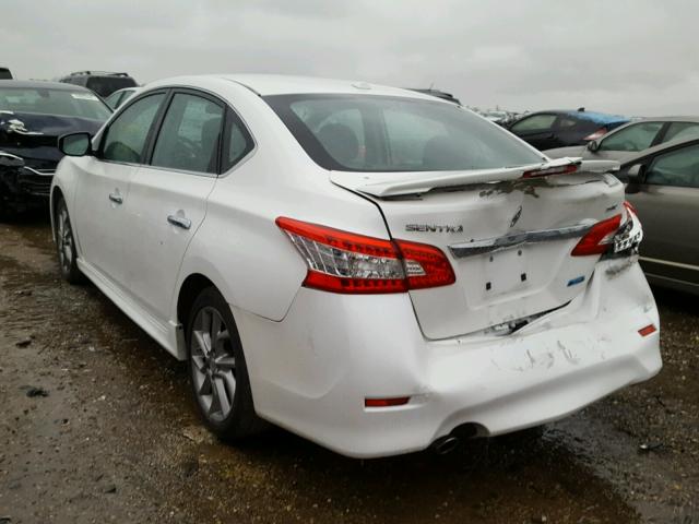 3N1AB7AP8EL633555 - 2014 NISSAN SENTRA S WHITE photo 3