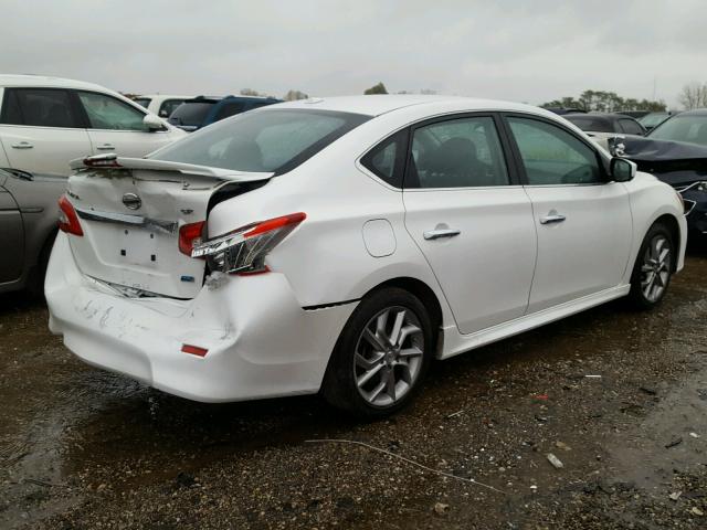 3N1AB7AP8EL633555 - 2014 NISSAN SENTRA S WHITE photo 4