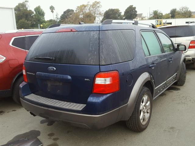 1FMZK02137GA10722 - 2007 FORD FREESTYLE BLUE photo 4