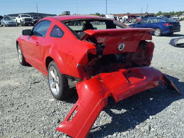 1ZVFT82H875325878 - 2007 FORD MUSTANG RED photo 3