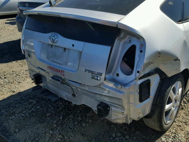 JTDKB20U677642449 - 2007 TOYOTA PRIUS SILVER photo 9