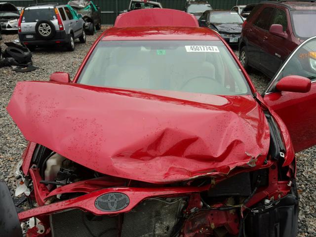 4T4BF3EKXAR077215 - 2010 TOYOTA CAMRY RED photo 7