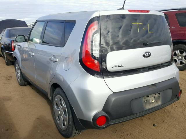 KNDJN2A20E7705171 - 2014 KIA SOUL SILVER photo 3