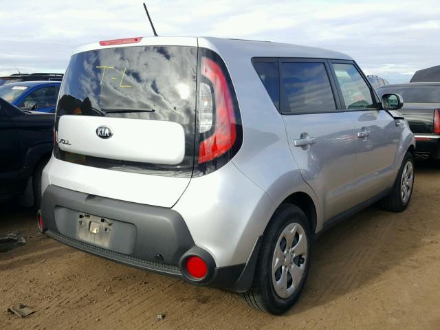 KNDJN2A20E7705171 - 2014 KIA SOUL SILVER photo 4