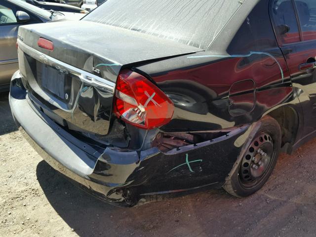 1G1ZS58F67F110784 - 2007 CHEVROLET MALIBU LS შავი ფოტო 9