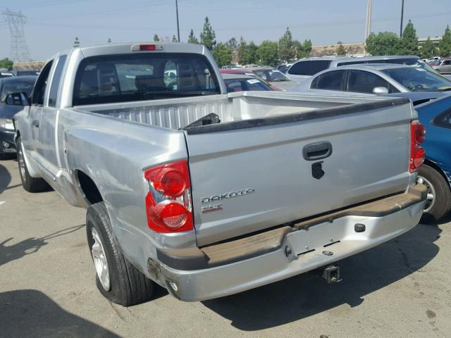 1D7HE42K86S679447 - 2006 DODGE DAKOTA SLT SILVER photo 3