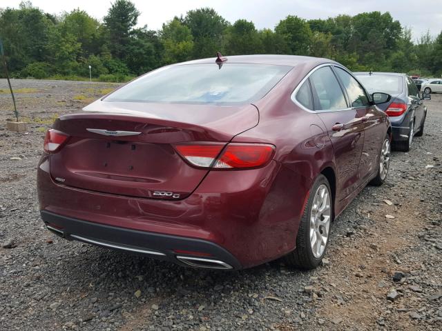 1C3CCCEG0FN514667 - 2015 CHRYSLER 200 C MAROON photo 4