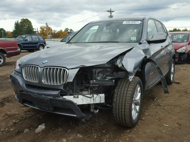 5UXWX7C59EL984758 - 2014 BMW X3 XDRIVE3 GRAY photo 2