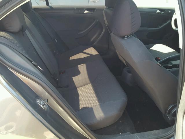 3VW2K7AJ2BM396660 - 2011 VOLKSWAGEN JETTA BASE 灰色 照片 6