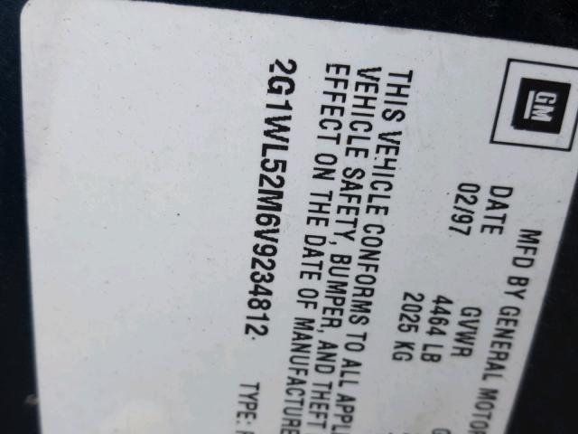 2G1WL52M6V9234812 - 1997 CHEVROLET LUMINA BAS მწვანე ფოტო 10