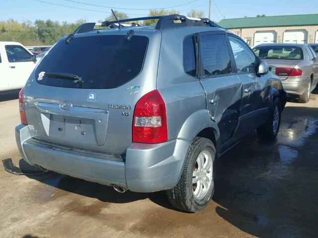 KM8JN12DX8U732826 - 2008 HYUNDAI TUCSON SE BLUE photo 4