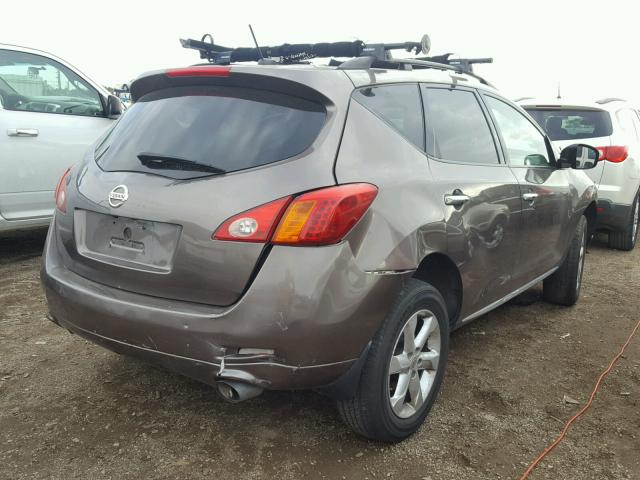 JN8AZ18U79W105625 - 2009 NISSAN MURANO S BROWN photo 4