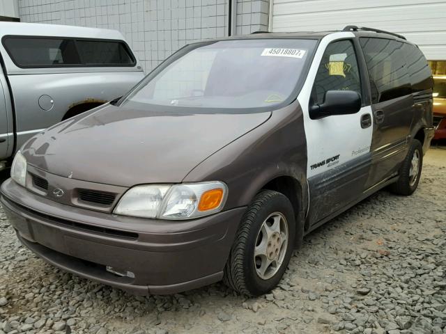 1GHDX03E2YD214457 - 2000 OLDSMOBILE SILHOUETTE GRAY photo 2