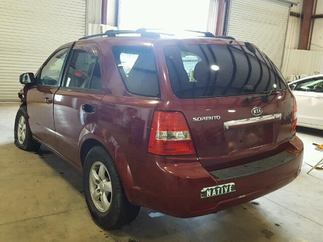 KNDJD736075670663 - 2007 KIA SORENTO EX MAROON photo 3