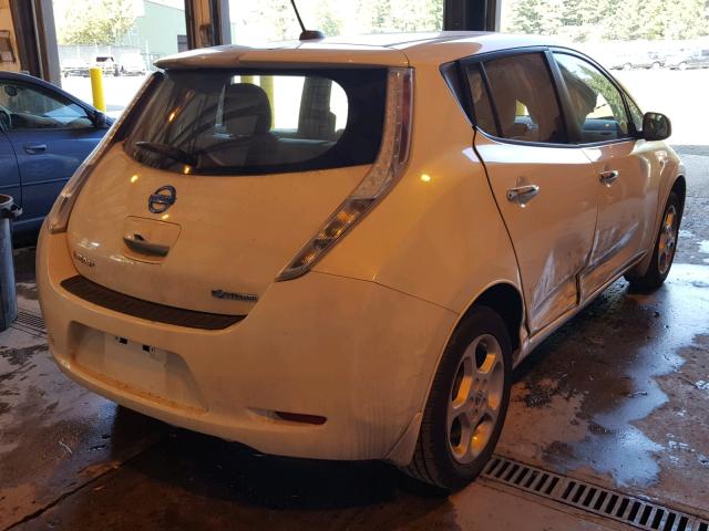 JN1AZ0CPXBT006105 - 2011 NISSAN LEAF SV WHITE photo 4