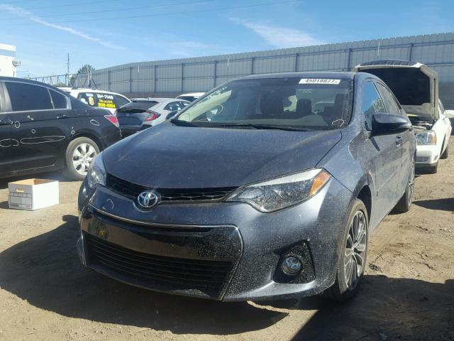 5YFBURHE1FP260732 - 2015 TOYOTA COROLLA L GRAY photo 2