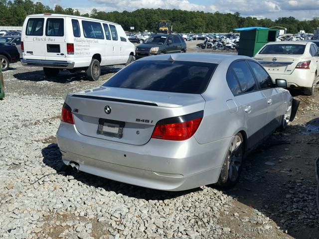 WBANB335X5CN65660 - 2005 BMW 545 I SILVER photo 4