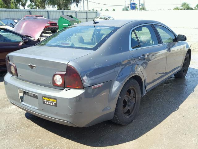1G1ZG57B584281510 - 2008 CHEVROLET MALIBU LS GRAY photo 4