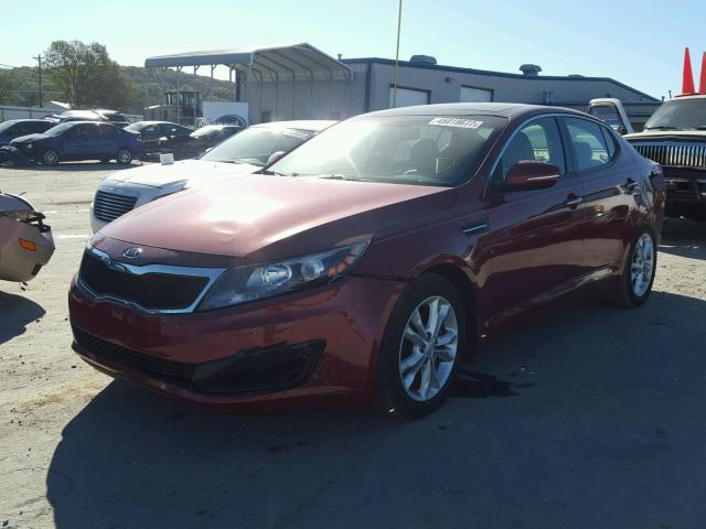 5XXGN4A71CG012941 - 2012 KIA OPTIMA BURGUNDY photo 2