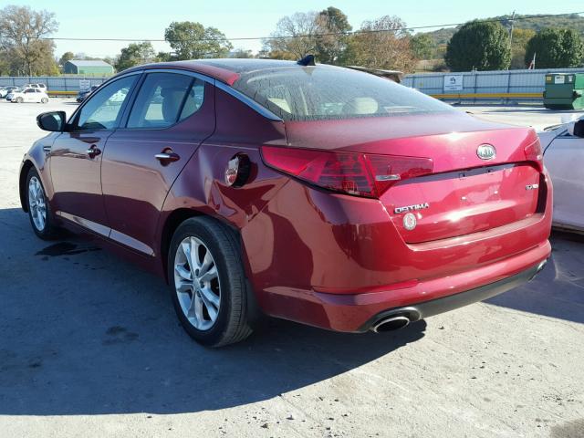 5XXGN4A71CG012941 - 2012 KIA OPTIMA BURGUNDY photo 3