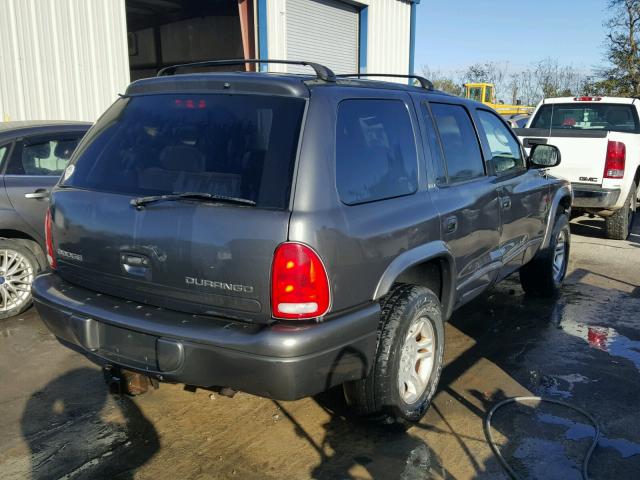 1B4HS48N12F150197 - 2002 DODGE DURANGO SL GRAY photo 4