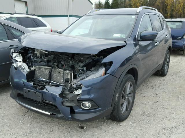 KNMAT2MV4GP686266 - 2016 NISSAN ROGUE S BLUE photo 2