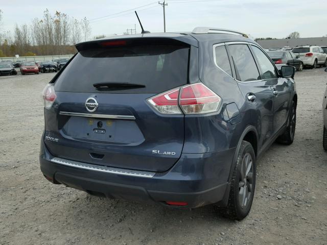 KNMAT2MV4GP686266 - 2016 NISSAN ROGUE S BLUE photo 4