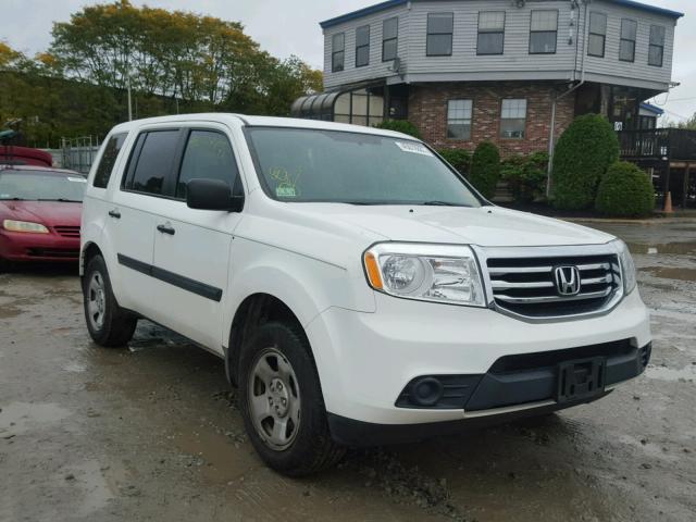 5FNYF4H25EB022180 - 2014 HONDA PILOT LX WHITE photo 1