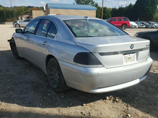 WBAGL63492DP54997 - 2002 BMW 745 SILVER photo 3